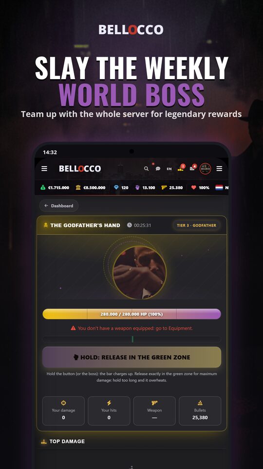Slay the weekly world boss with the whole server
